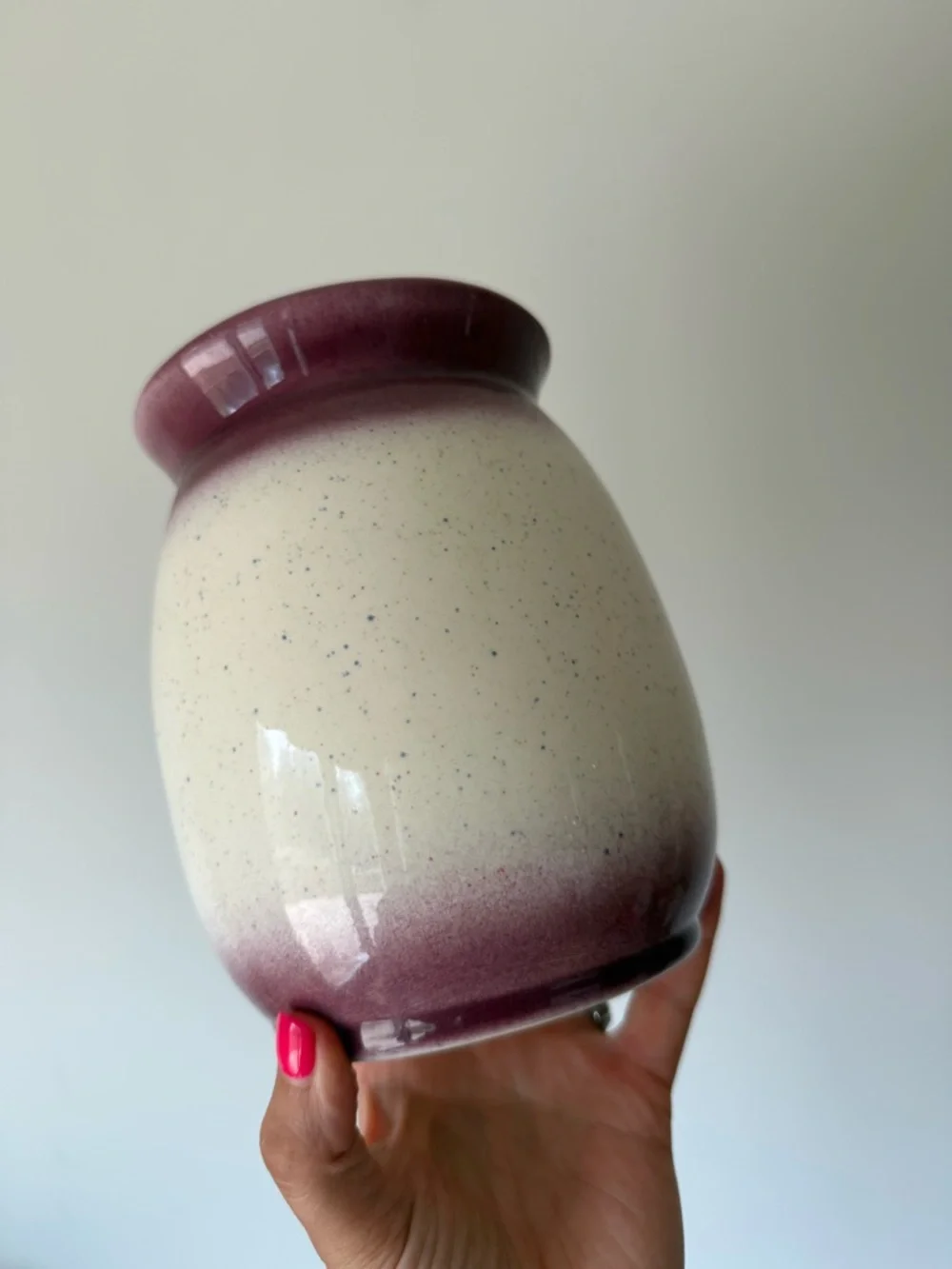 Decorative Pink Rose Hand Spun and Glazed‎ Ceramic Vase - Grandmacore